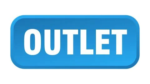 Outlet button. outlet square 3d push button Illustrazione stock