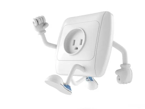 Outlet character running Stock Illustration