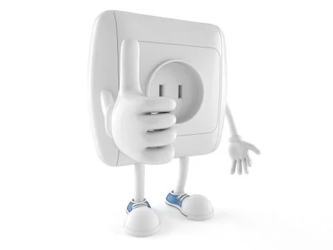 Outlet character with thumb up Stock Illustration