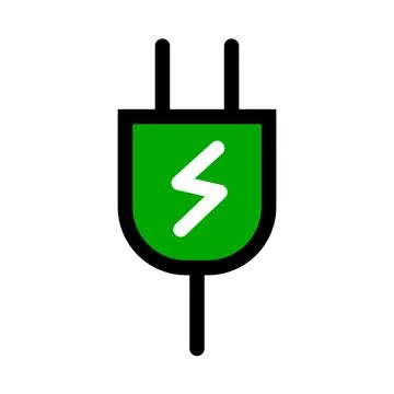 Outlet icon during charging. Plug icon during charging. Vector. Stockillustratie