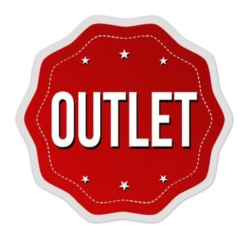 Outlet  label or sticker Stock Illustration