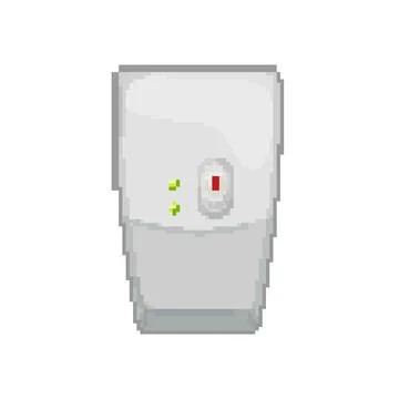 Outlet smar plug pixel art vector illustration Illustrazione stock