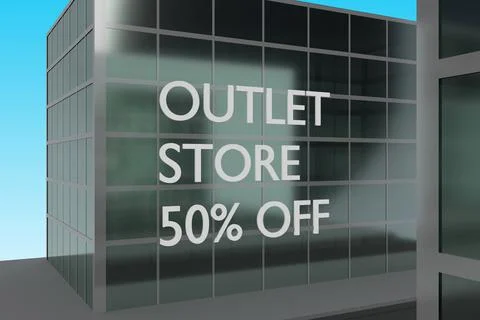 OUTLET STORE concept Illustrazione stock