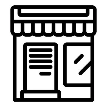 Outlet store icon outline vector. Retail commercial shop Illustrazione stock