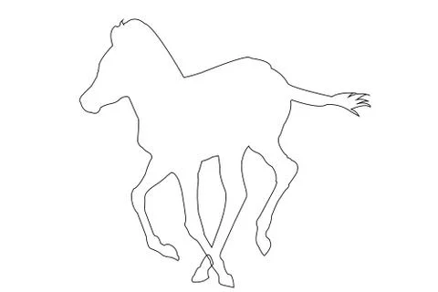 Outline of an african Zebra Stock Illustration