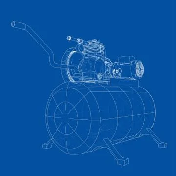 Outline Air compressor Stock Illustration