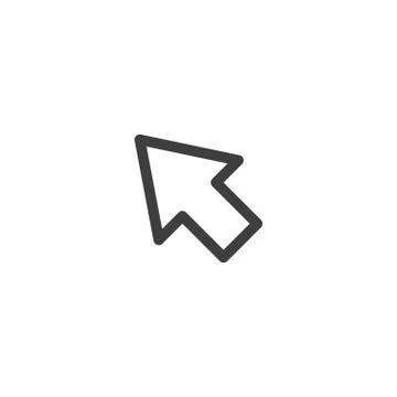 Outline Arrow Pointer Icon. Line Cursor symbol for web site design, logo, app Stock Illustration
