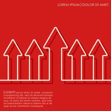 Outline arrows background Stock Illustration