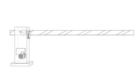 Outline Barrier gate. Vector Ilustração Stock