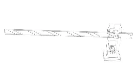 Outline Barrier gate. Vector Stock Illustration