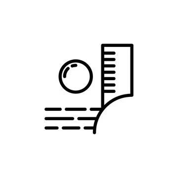 Outline Beach icon vector, summer beach sign with Line illustration 库存插图