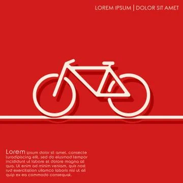 Outline bicycle background Stock Illustration