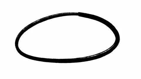 Outline of black circle on white background in animated scribble style stop Video stock 276391545