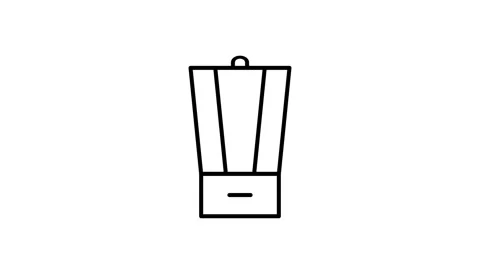 Outline of a blender icon, featuring a jar and base, symbolizing kitchen ap.. Stock Footage 332763302