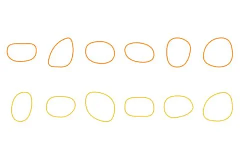 Outline blob shape design set Stock Illustration