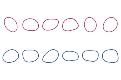 Outline blob shape design set Stock Illustration