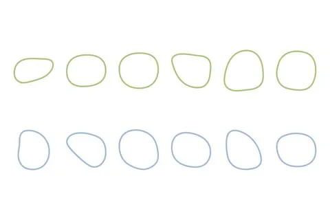 Outline blob shape design set Stock Illustration