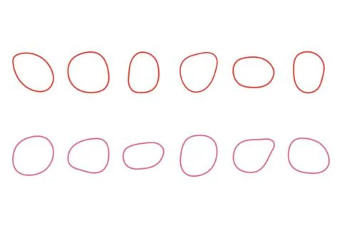 Outline blob shape design set Stock Illustration