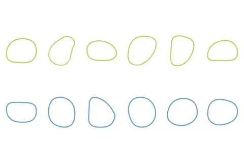 Outline blob shape design set Stock Illustration