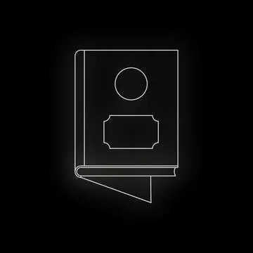 Outline book icon representing knowledge and education Stock Illustration