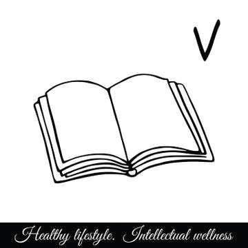Outline book vector icon Stock Illustration