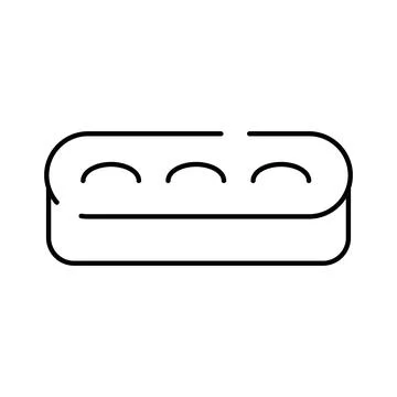 Outline brick block building material icon concept Ilustración de archivo
