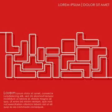 Outline bricks background Stock Illustration