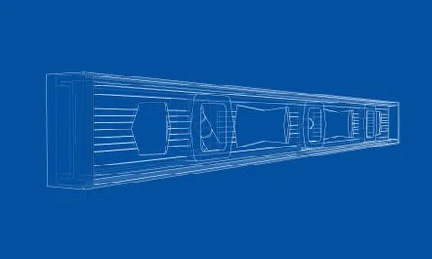 Outline building level. Vector Stock Illustration