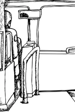Outline of bus driver Stock Illustration