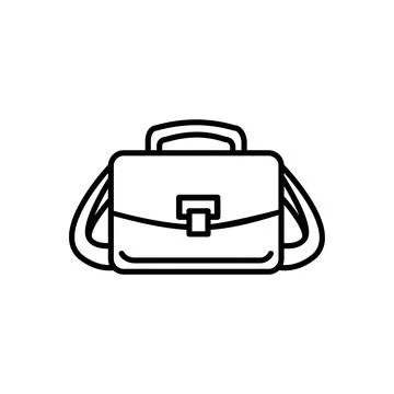 Outline camera bag vector icon. Camera bag illustration for web, mobile apps, Stock Illustration