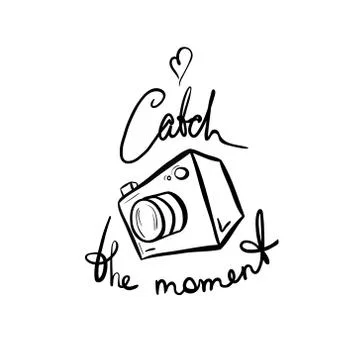 Outline of a camera Stock Illustration