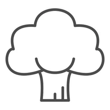 Outline cauliflower vector icon. isolated black simple line element illustration Stock Illustration