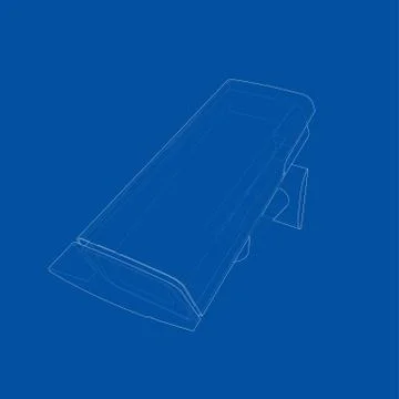 Outline CCTV camera. Security camera. Vector Stock Illustration