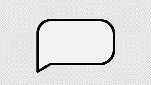 Outline Chat Bubble UI Reveal on Transparent Background Stock Footage 330516861