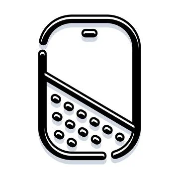 Outline cheese grater kitchen tool line icon Stock Illustration