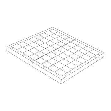 Outline Chess board illustration. Isolated on white background. Stock Illustration