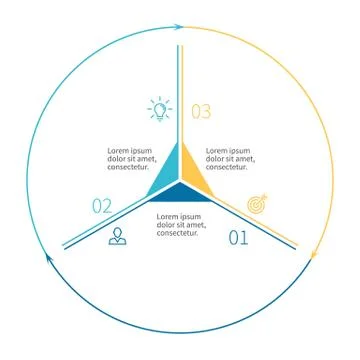 Outline circular infographics. Stock Illustration