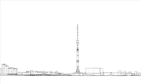 Outline city concept. Wire-frame style イラスト素材