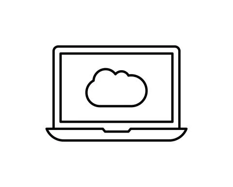 Outline cloud computing icon.cloud computing vector illustration. Symbol for  스톡 일러스트