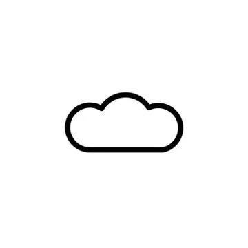 Outline cloud icon illustration vector symbol Stock Illustration