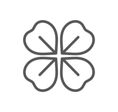 Outline clover icon. Vector ilustration. Stock Illustration