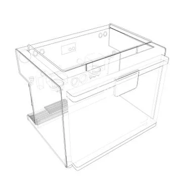 Outline coffee machine Stock Illustration