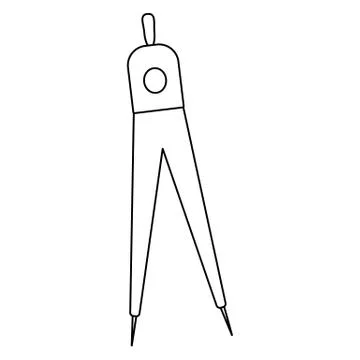 Outline compass icon, divider icon, circle. Simple vector illustration イラスト素材
