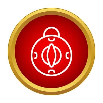 Outline compass icon guiding direction and navigation 스톡 일러스트