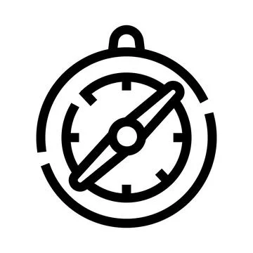 Outline compass showing navigation and direction seeking concept イラスト素材