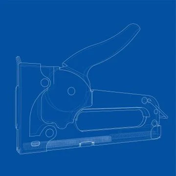 Outline construction stapler Ilustração Stock
