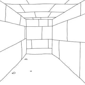 Outline of dead end Stock Illustration