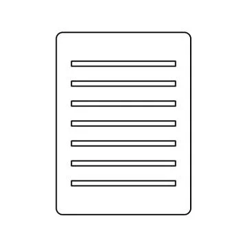 Outline document icon of symbol. Simple style vector Illustrazione stock