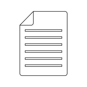 Outline document icon of symbol. Simple style vector 库存插图