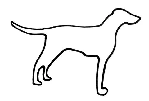 Outline of a dog Ilustração Stock